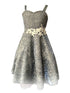 Little Girls Olive Glitter Metallic Strap Flower Girl Dress 2-6 - SophiasStyle.com